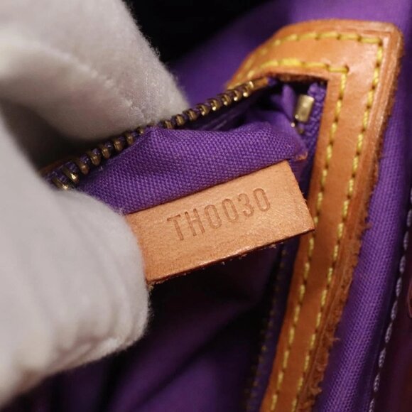 LOUIS VUITTON Monogram Vernis Reade MM Hand Bag Purple Viole M91087 Auth gh316 - Picture 11 of 16
